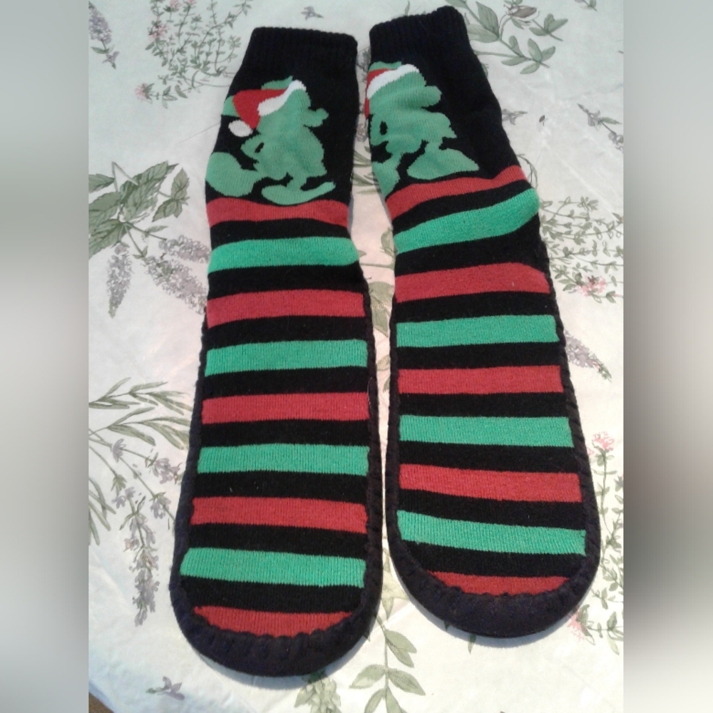 Mickey Mouse Festive Striped Slipper Socks